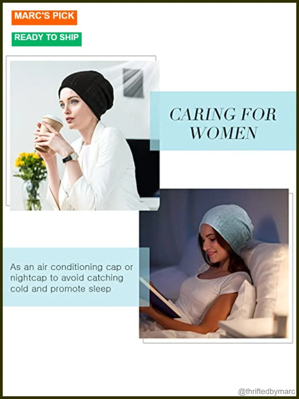 5-Pack Slouchy Beanie Chemo Hat Stretch Cancer Head Wraps Sleep Scarf